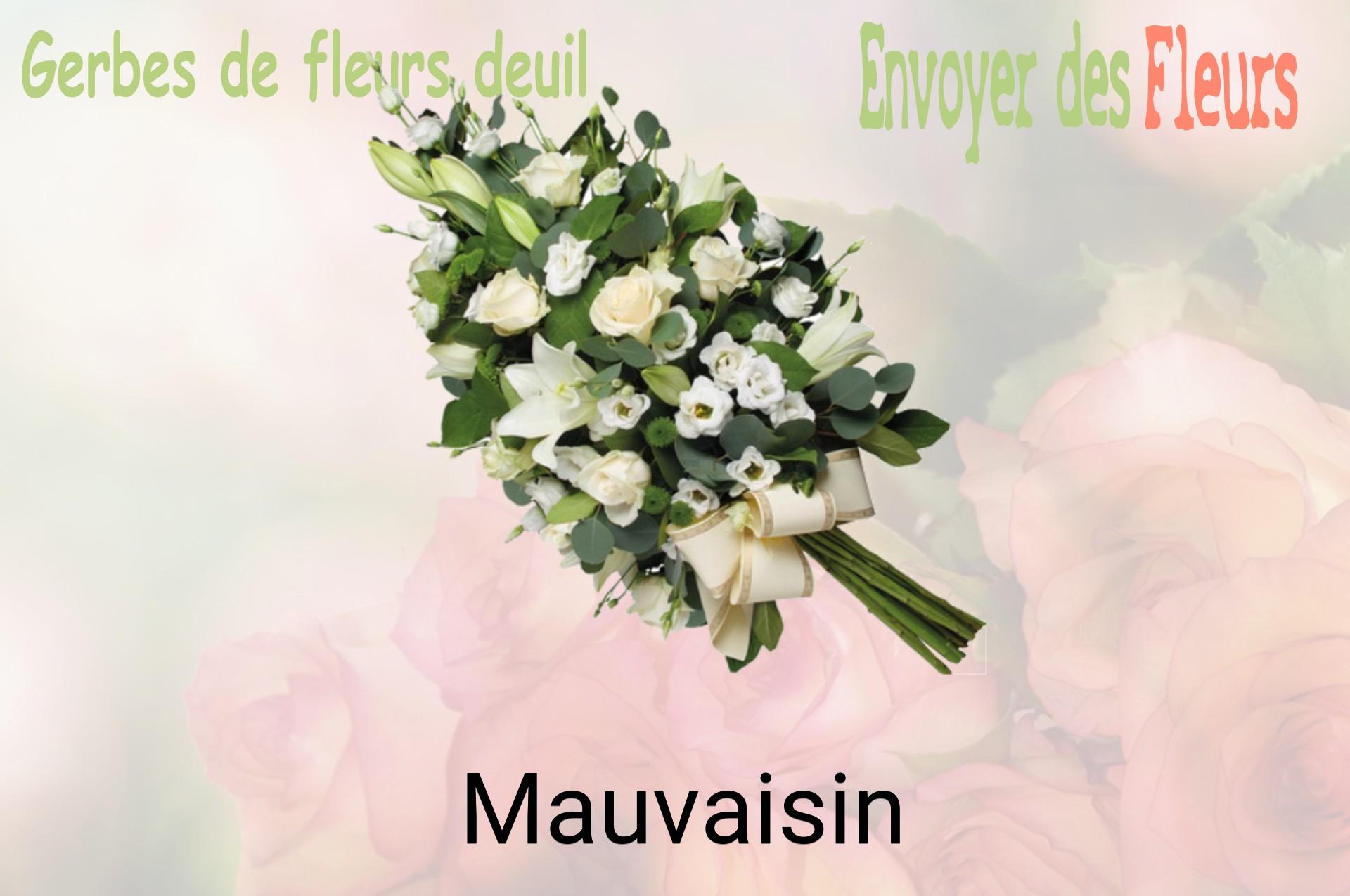 Gerbe de fleurs de deuil livrée à Mauvaisin